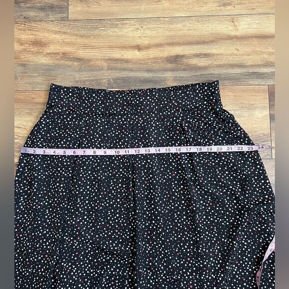 Lane Bryant black polka dot pleated skirt size 16 artsy quirky business casual - Picture 6 of 9